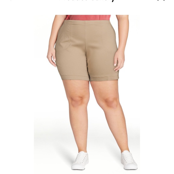 Just My Size Women’s Plus Size Brownstone 2 Pocket Shorts Size 3X - Picture 3 of 10